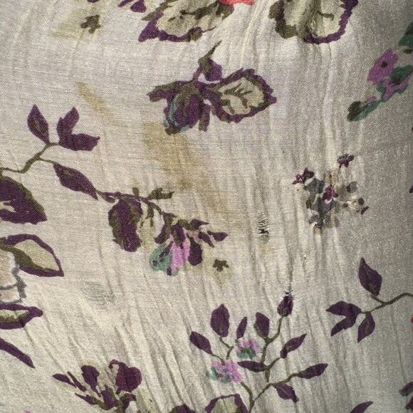 Aratta Silent Journey Hand-Beaded Floral Kimono Duster Topper Open Boho FLAWED - Picture 11 of 14